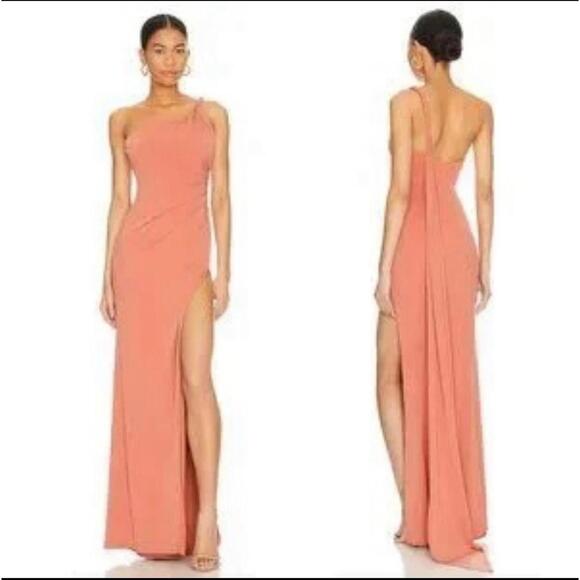 Women’s Katie May X REVOLVE Lea Gown rust Orange Size Medium M Formal‎ Elegant